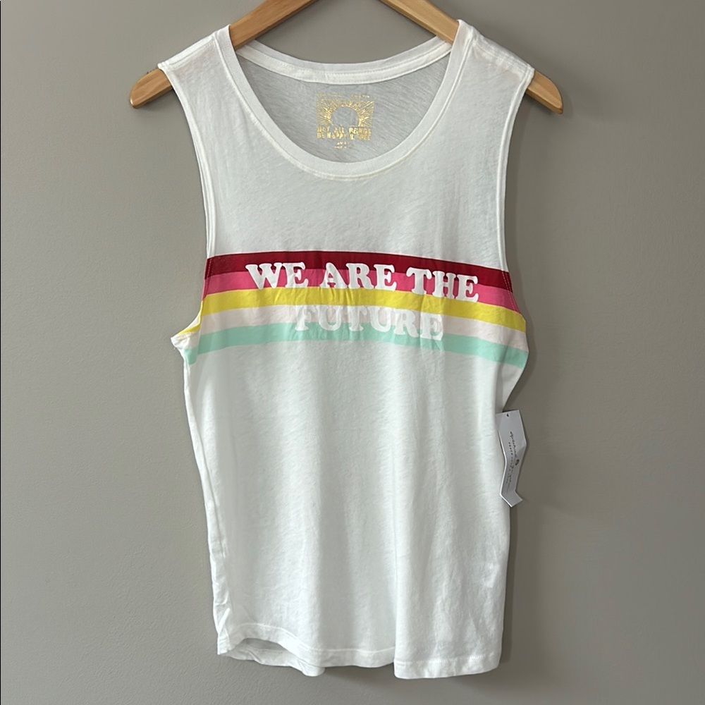 Spiritual Gangster Muscle Tee Tank‎ “We Are the Future” Stripes Sz S Retro